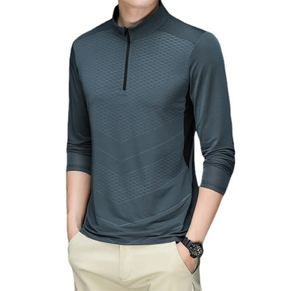 Men's Long Sleeve Golf Shirt — Ice Silk