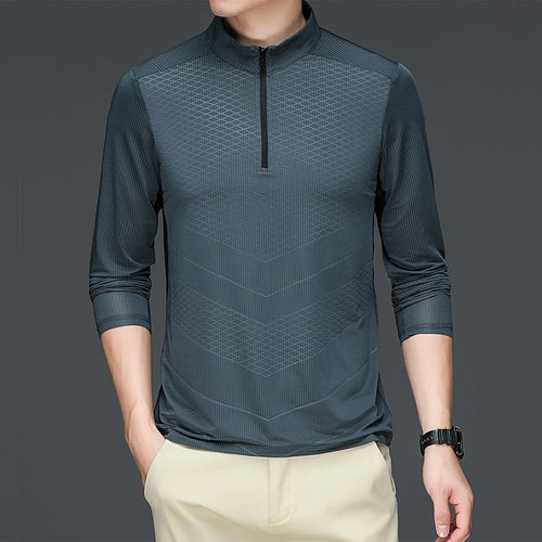Men's Long Sleeve Golf Shirt — Ice Silk