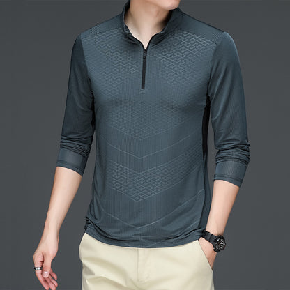 Men's Long Sleeve Golf Shirt — Ice Silk