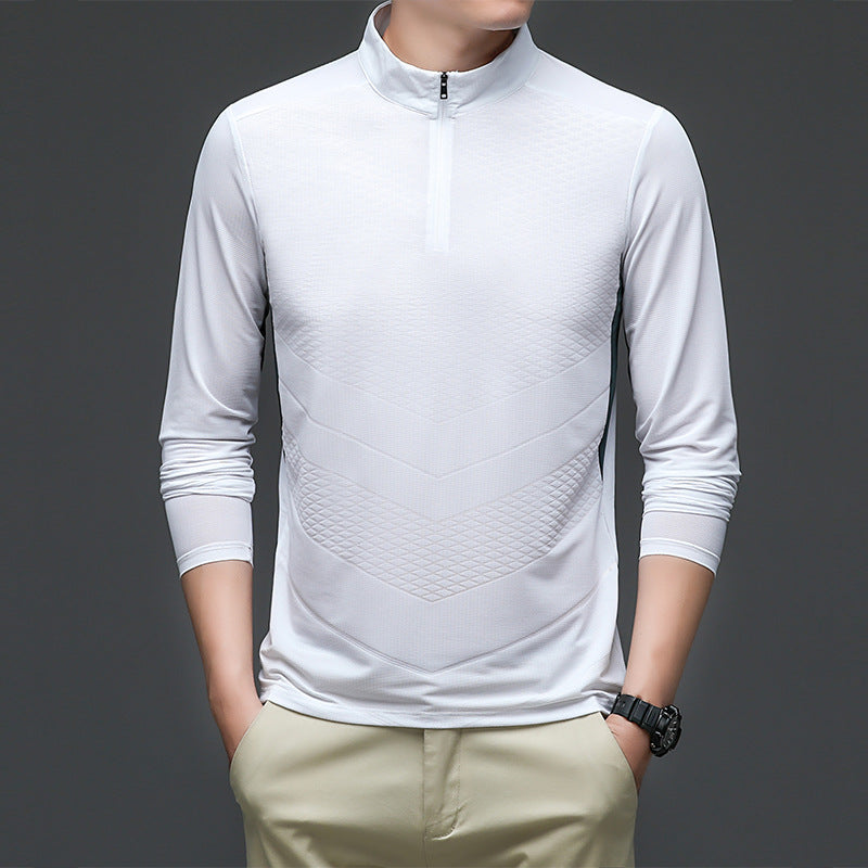 Men's Long Sleeve Golf Shirt — Ice Silk