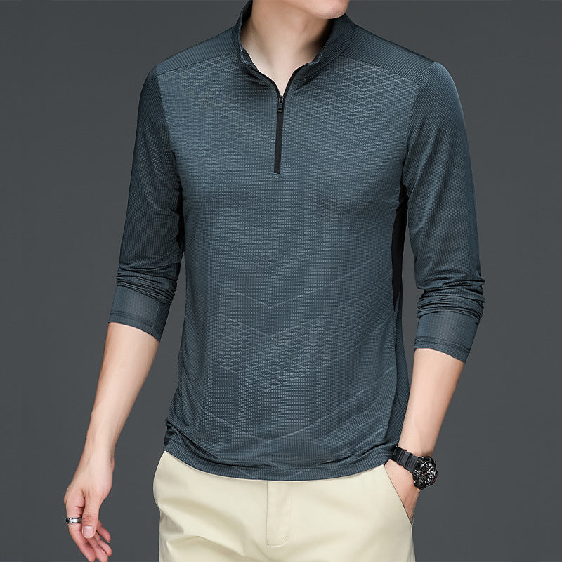 Men's Long Sleeve Golf Shirt — Ice Silk