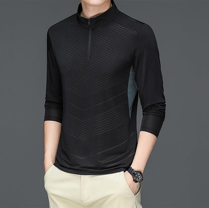 Men's Long Sleeve Golf Shirt — Ice Silk