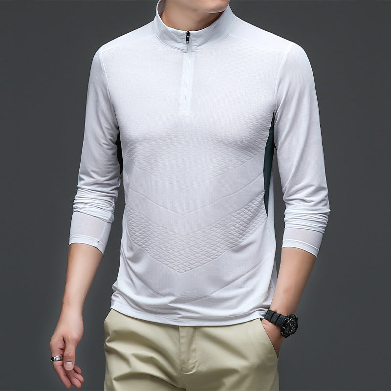 Men's Long Sleeve Golf Shirt — Ice Silk
