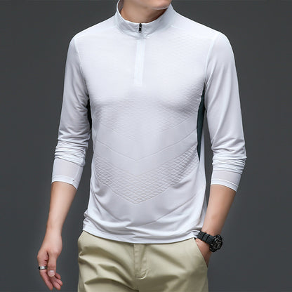 Men's Long Sleeve Golf Shirt — Ice Silk