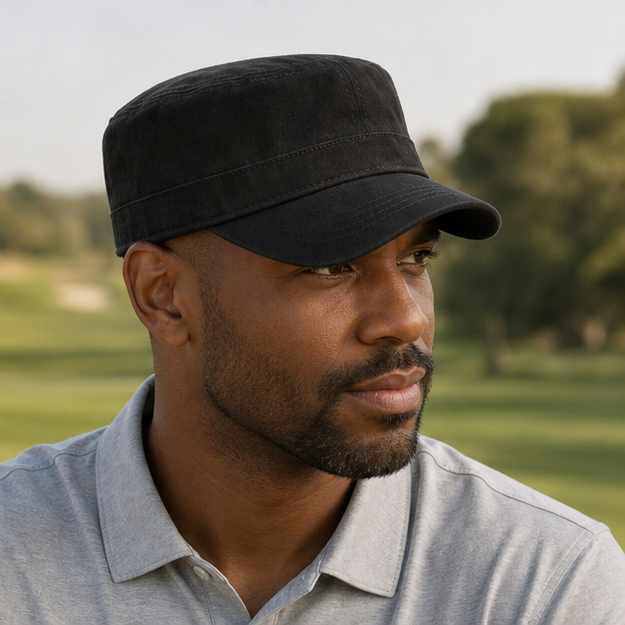 Flat Top Sun Visor — Washed Cotton