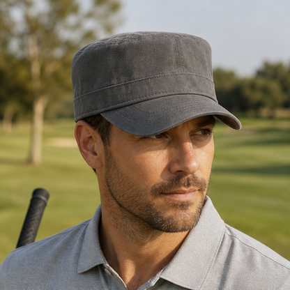 Flat Top Sun Visor — Washed Cotton
