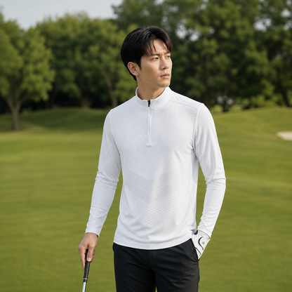 Men's Long Sleeve Golf Shirt — Ice Silk